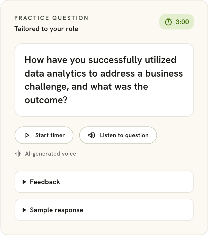 Interview Buddy practice session interface